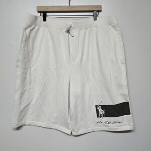 Polo Ralph Lauren Sweat Shorts Mens‎ XLT Fleece Beige Big Pony NWT $110